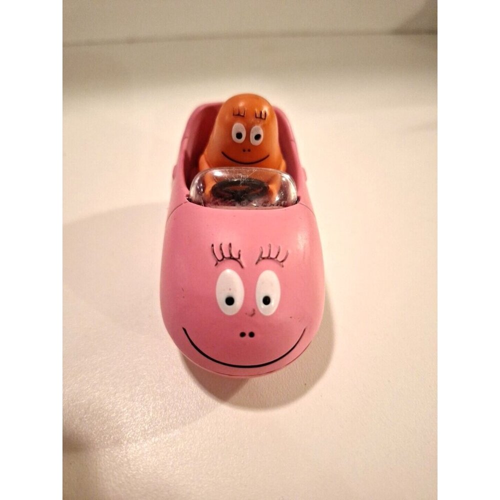 Barbapapa Driving Pink Car 3" Vintage Missing 1 Wheel Motorama Toy Vehicle - Picture 13 of 13